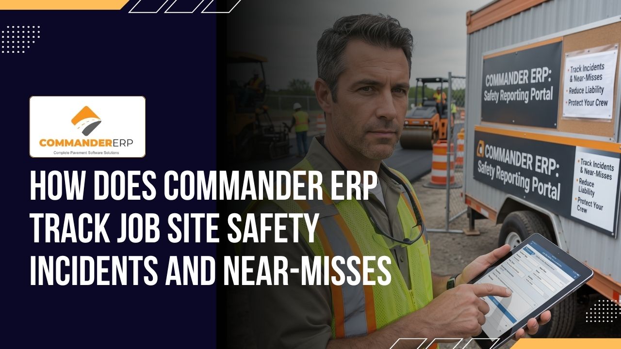 How Does Commander ERP Track Job Site Safety Incidents and Near-Misses to Reduce Liability?